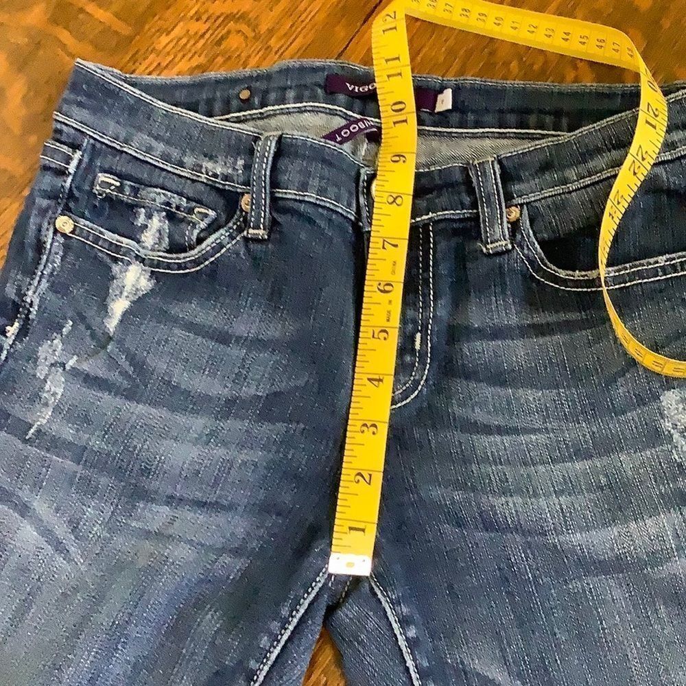 Vigoss Medium Wash Distressed Bootcut Jeans - Picture 15 of 16